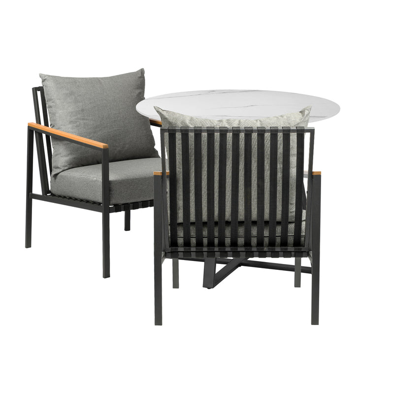 Livsip 3PCS Outdoor Dining Set Table&Sofa Chairs