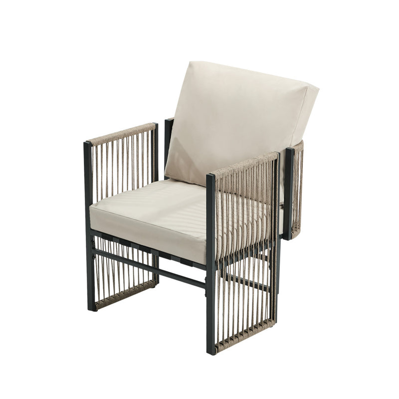 Livsip 3 Pieces Outdoor Dining Set Chair and Table