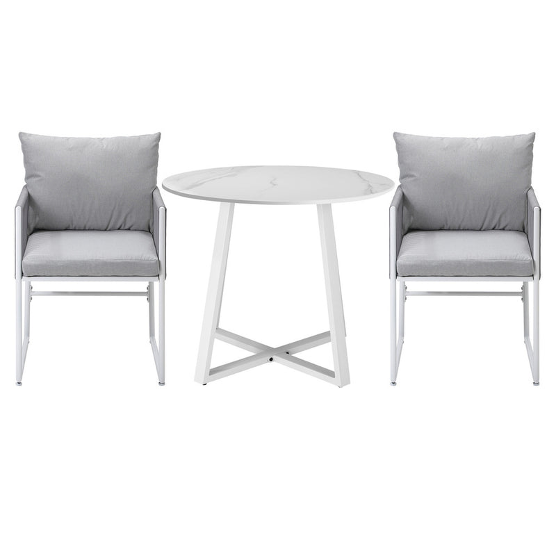 Livsip 3PCS Outdoor Dining Lounge Chair Table Bistro Set