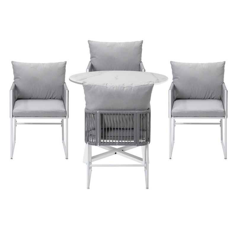 Livsip 5PCS Outdoor Dining Lounge Chair Table Bistro Set