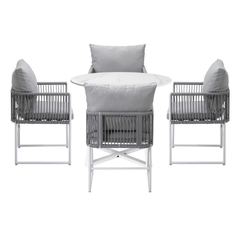 Livsip 5PCS Outdoor Dining Lounge Chair Table Bistro Set