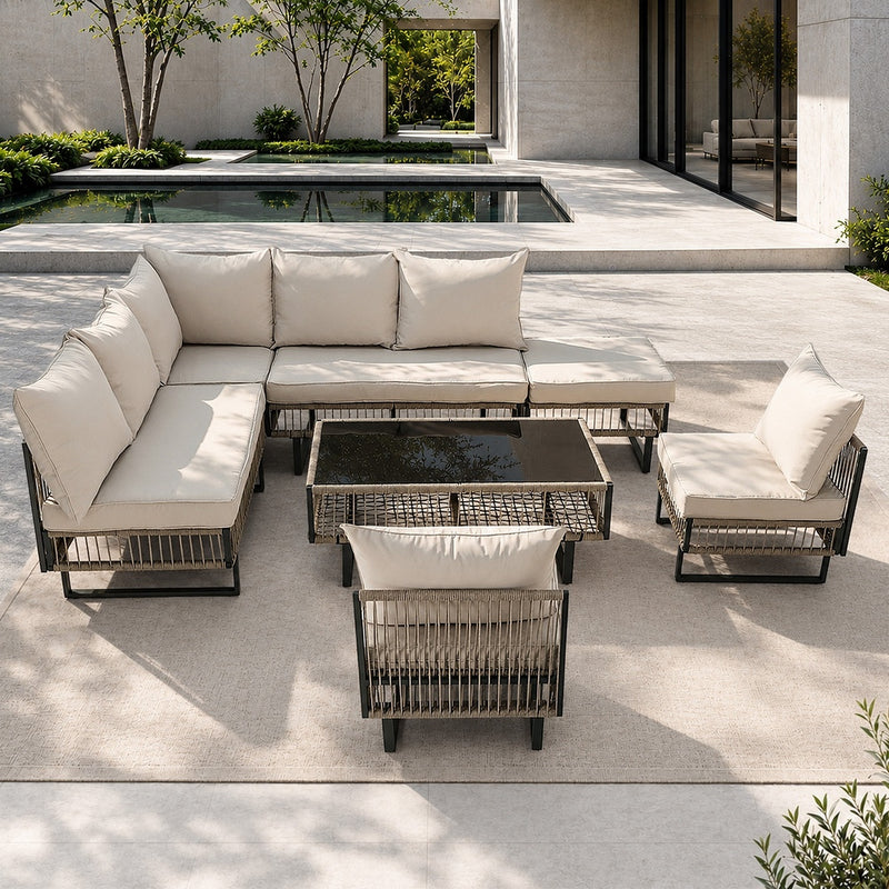 Livsip 7 Seater Outdoor Sofa Set Lounge Patio Garden Furniture