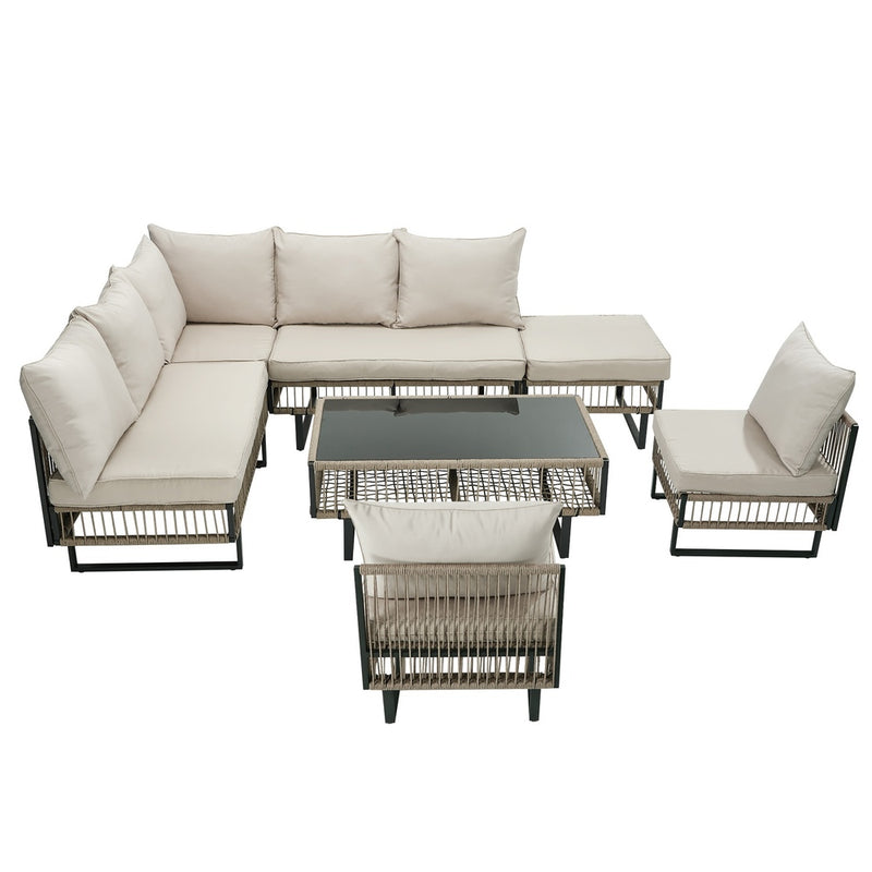 Livsip 7 Seater Outdoor Sofa Set Lounge Patio Garden Furniture