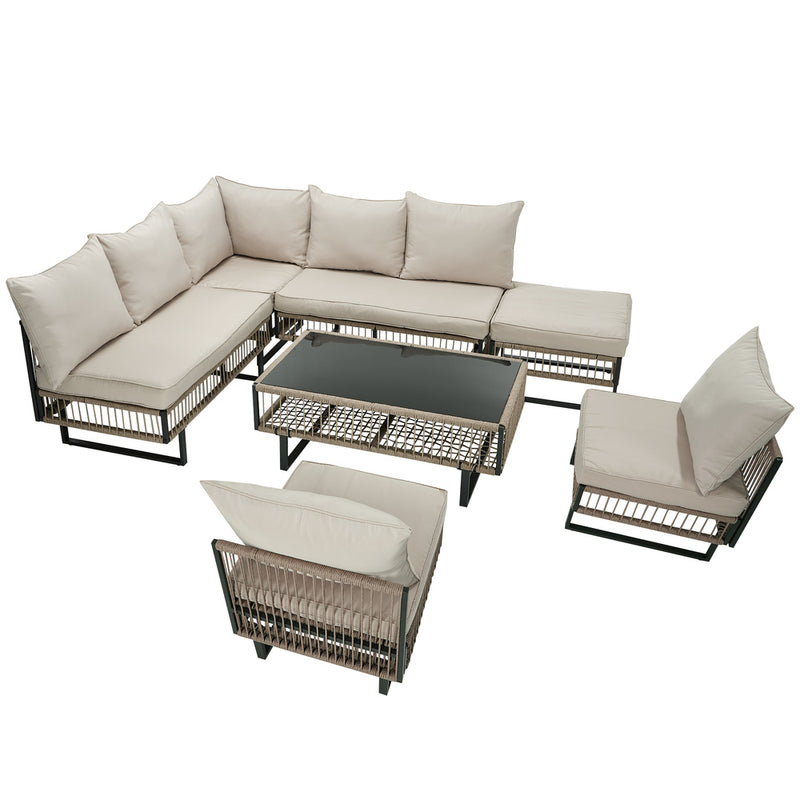 Livsip 7 Seater Outdoor Sofa Set Lounge Patio Garden Furniture