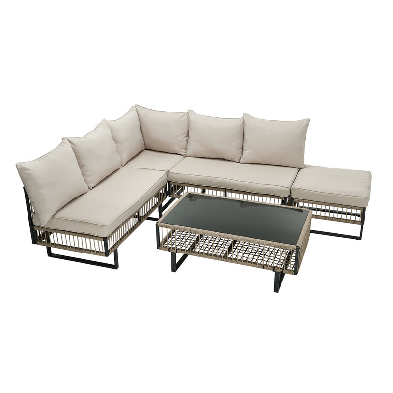 Livsip 5 Seater Outdoor Sofa Set Lounge Patio Garden Furniture