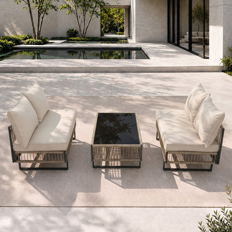 Livsip 4 Seater Outdoor Sofa Set Table Chair Furniture