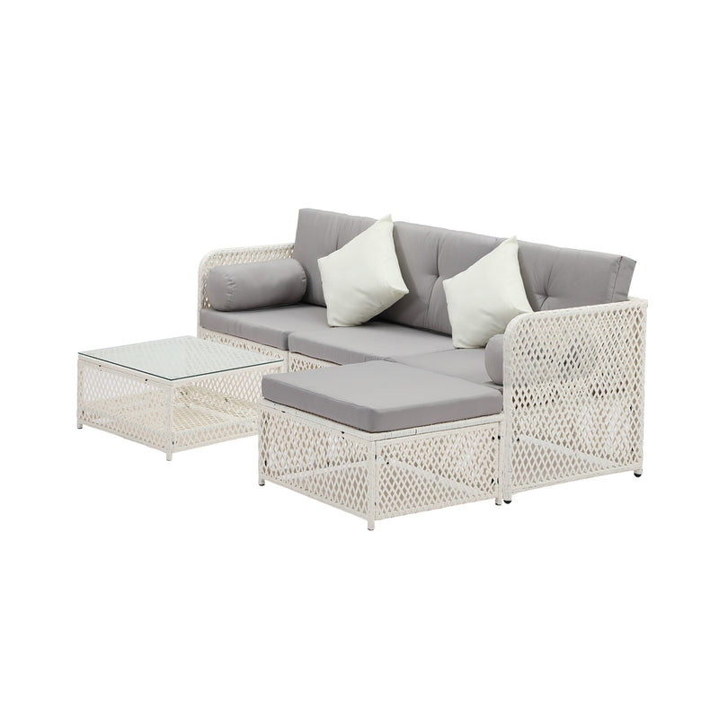 Livsip Outdoor Furniture Sofa Set 5PCS Wicker Lounge Setting