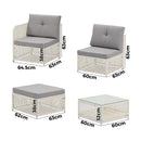 Livsip Outdoor Furniture Sofa Set 7-Piece Wicker Lounge Setting