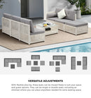 Livsip Outdoor Furniture Sofa Set 7-Piece Wicker Lounge Setting