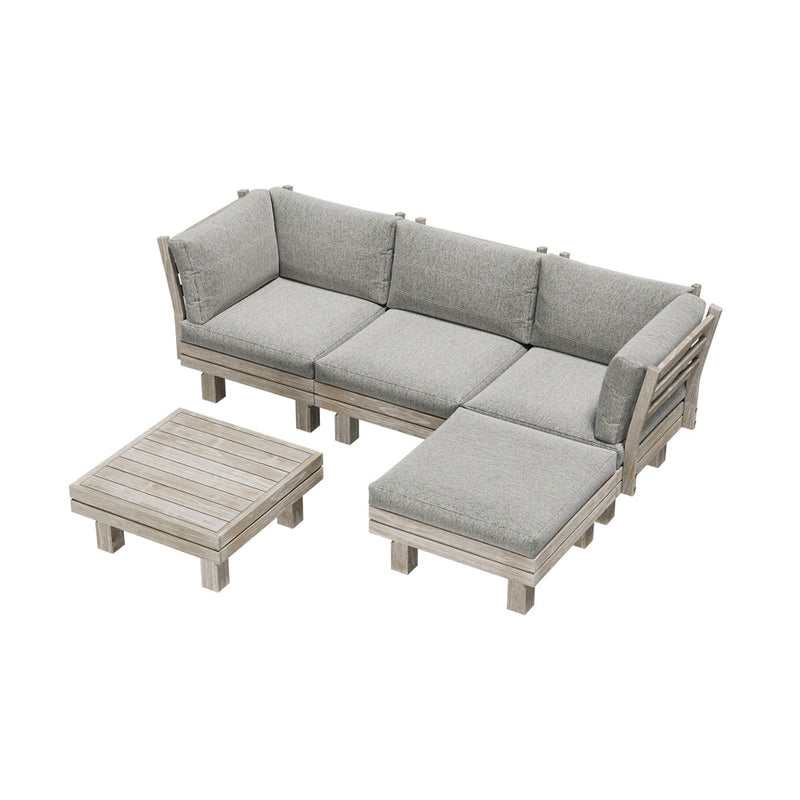 Livsip 4 Seater Outdoor Sofa Set Lounge Setting Table Chair
