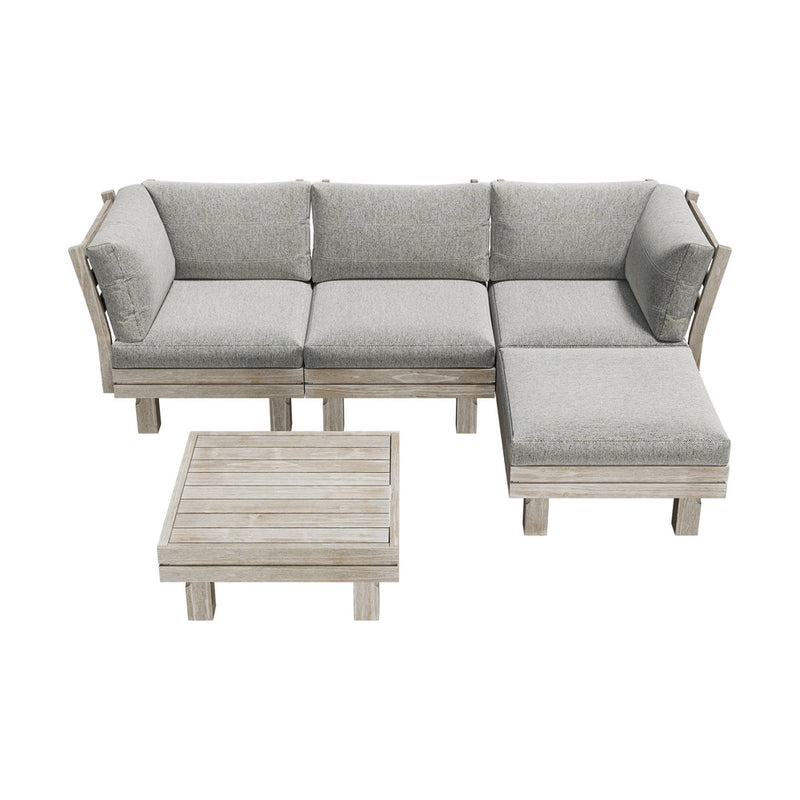 Livsip 4 Seater Outdoor Sofa Set Lounge Setting Table Chair