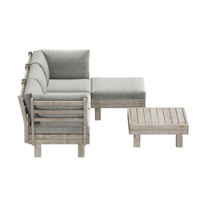 Livsip 4 Seater Outdoor Sofa Set Lounge Setting Table Chair