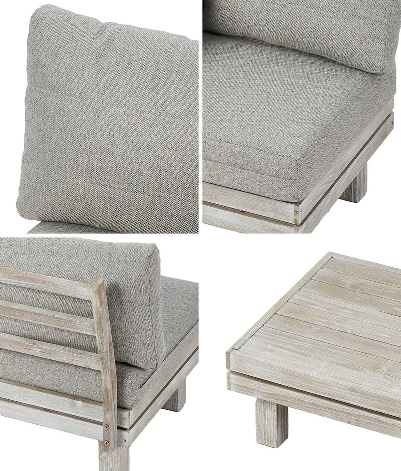 Livsip 4 Seater Outdoor Sofa Set Lounge Setting Table Chair