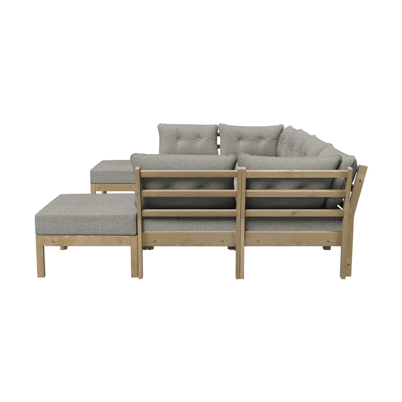 Livsip 9PCS Outdoor Sofa Set Lounge Setting Patio Furniture Beige