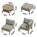 Livsip 5 Piece Outdoor Sofa Set Garden Lounge Patio Setting