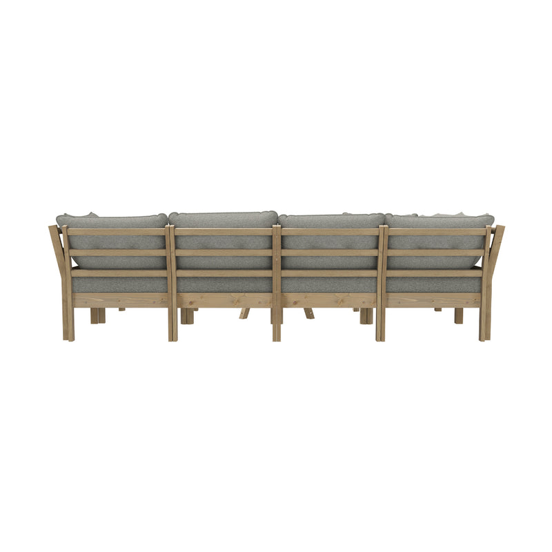 Livsip 8PCS Outdoor Sofa Set Lounge Setting Patio Furniture Beige