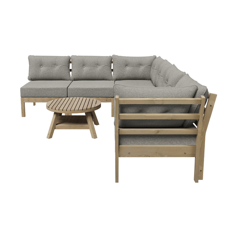 Livsip 7 Seater Outdoor Sofa Set with Coffee Table Beige