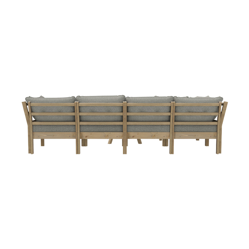 Livsip 7 Seater Outdoor Sofa Set with Coffee Table Beige