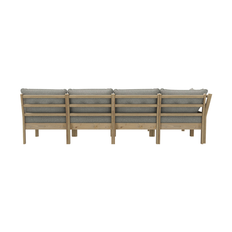 Livsip 5 Piece Outdoor Sofa Set 4-seater sofa & 1 Ottoman Beige