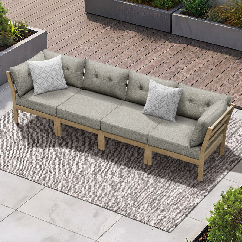 Livsip 4PCS Outdoor Sofa Set Patio Furniture Beige