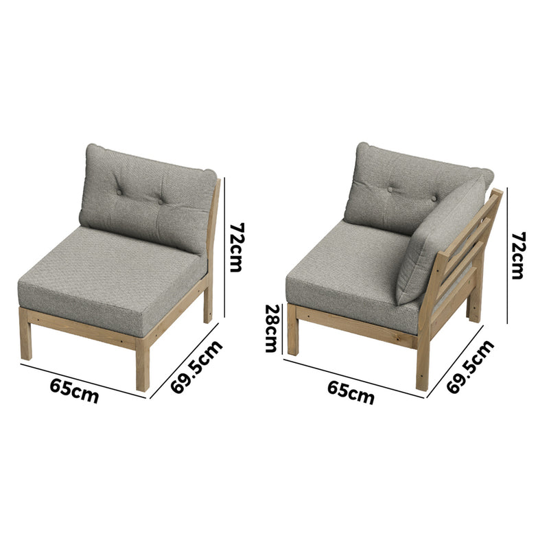Livsip 4PCS Outdoor Sofa Set Patio Furniture Beige