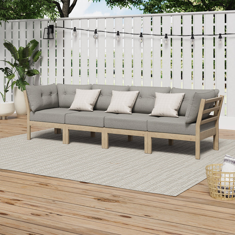 Livsip 4PCS Outdoor Sofa Set Patio Furniture Beige