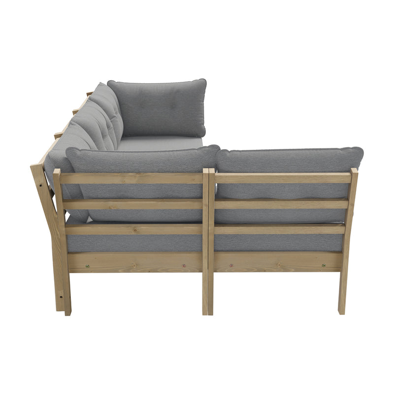 Livsip Outdoor Sofa Set 4 Seater Lounge Setting Patio Furniture Grey