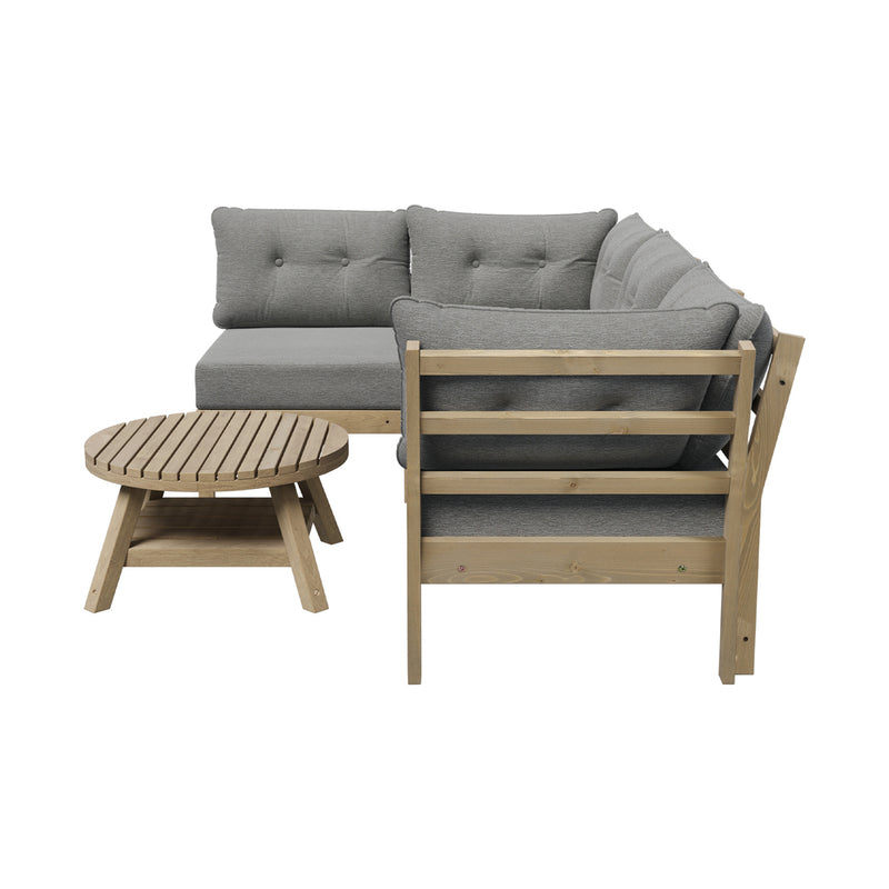 Livsip Outdoor Sofa Set 4 Seater Lounge Setting Patio Furniture Grey