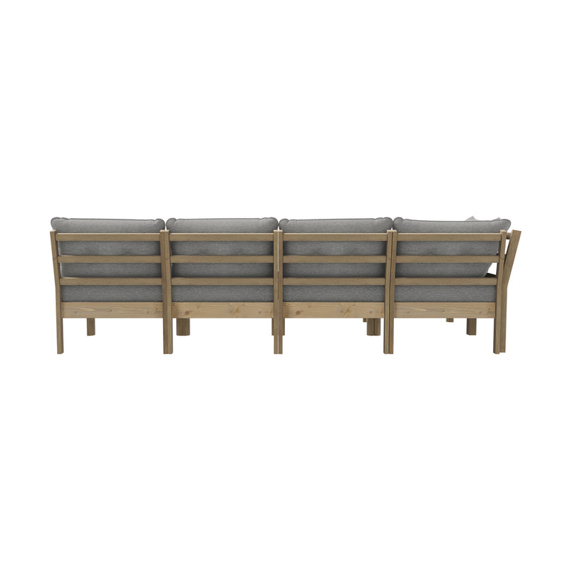 Livsip 5 Piece Outdoor Sofa Set Lounge Setting Garden Grey