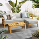 Livsip Outdoor Sofa Set Wooden Table Lounge 5Piece