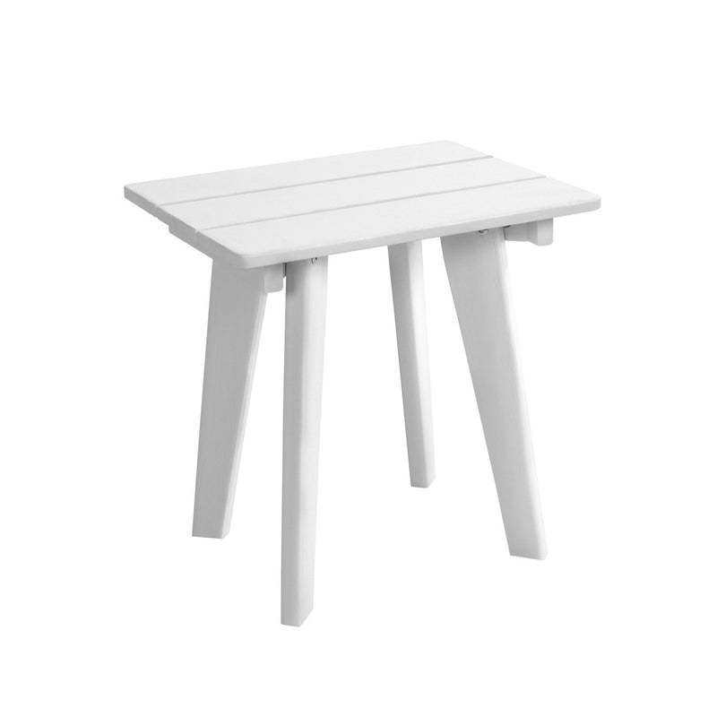 Livsip HDPE Outdoor Side Table Coffee Desk Patio Furniture White