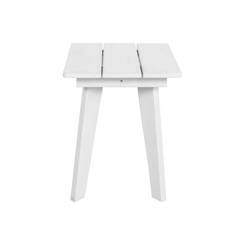 Livsip HDPE Outdoor Side Table Coffee Desk Patio Furniture White