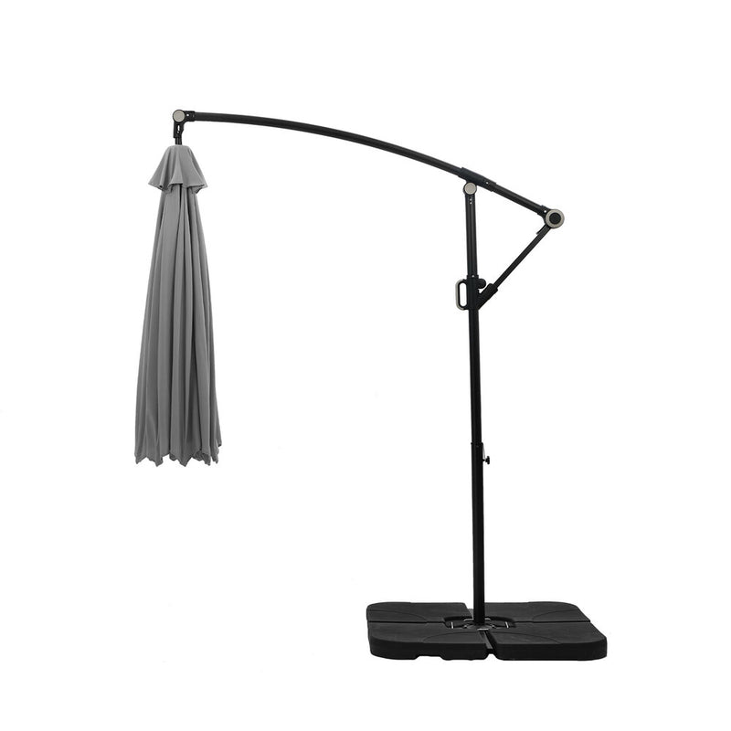 Livsip Outdoor Umbrella 3M Cantilever 360° Rotation w/ Base
