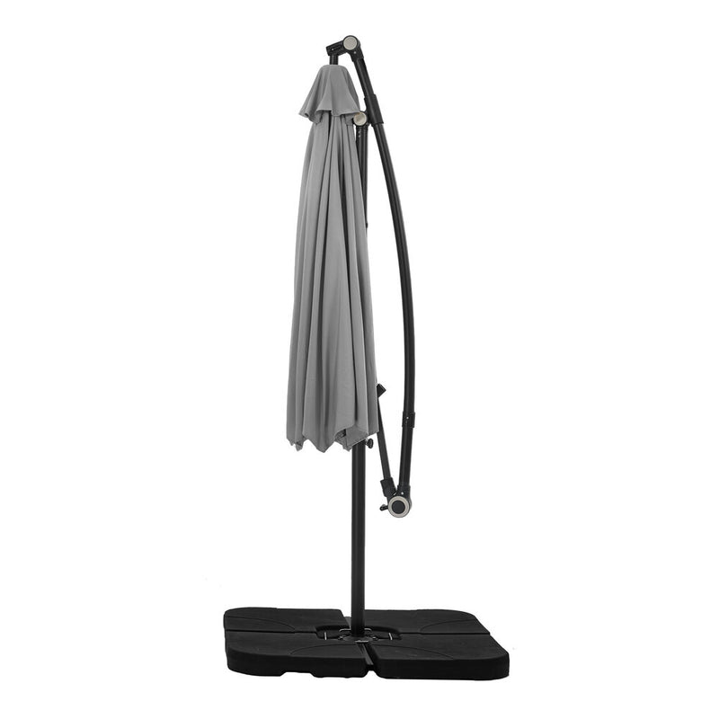 Livsip Outdoor Umbrella 3M Cantilever 360° Rotation w/ Base