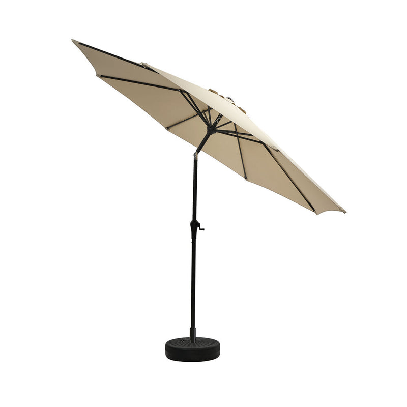 Livsip Outdoor Umbrella 3M Garden Shade with Tilt Base Beige