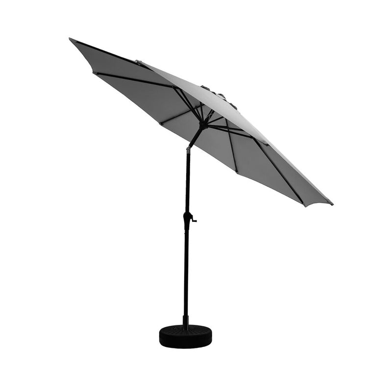 Livsip Outdoor Umbrella 3M Garden Shade with Tilt Base Charcoal