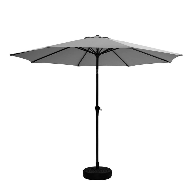Livsip Outdoor Umbrella 3M Garden Shade with Tilt Base Charcoal