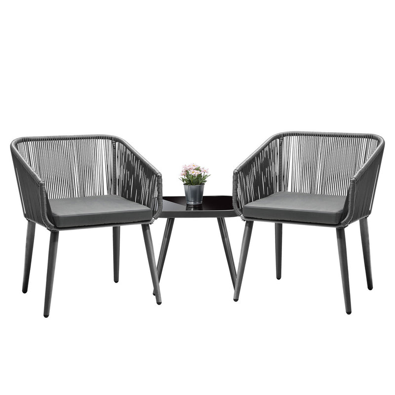 Livsip Outdoor Furniture Set Chairs&Side Table 3PCS