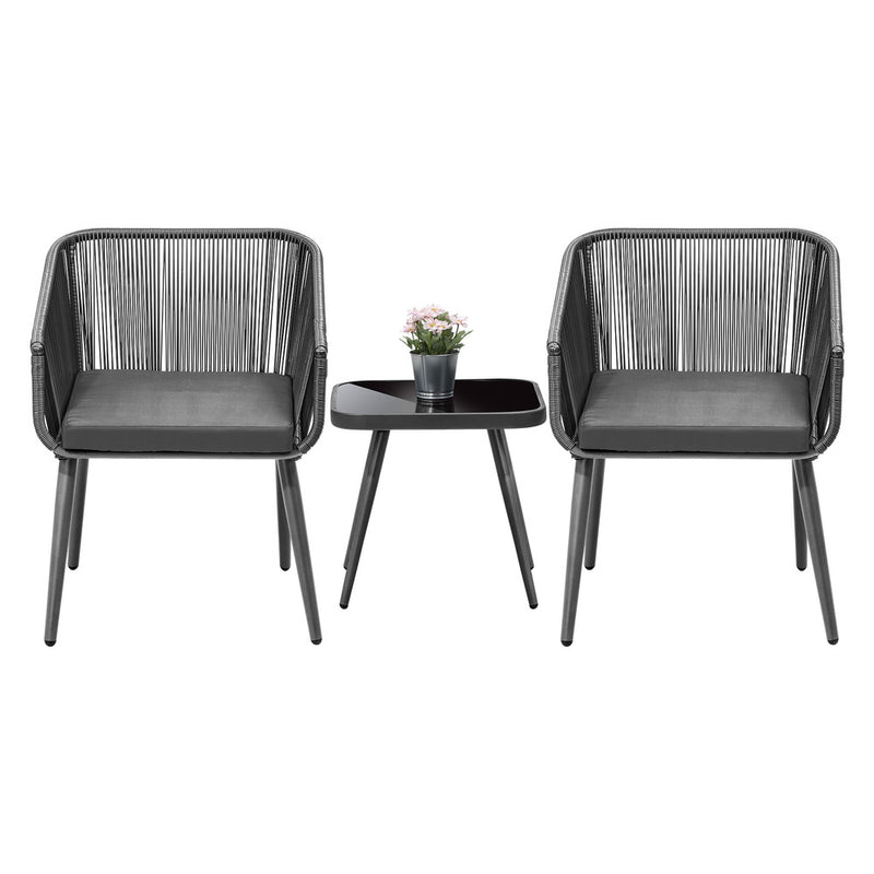 Livsip Outdoor Furniture Set Chairs&Side Table 3PCS