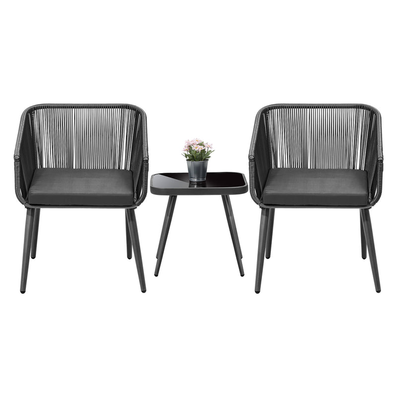 Livsip Outdoor Furniture Set Chairs&Side Table 3PCS