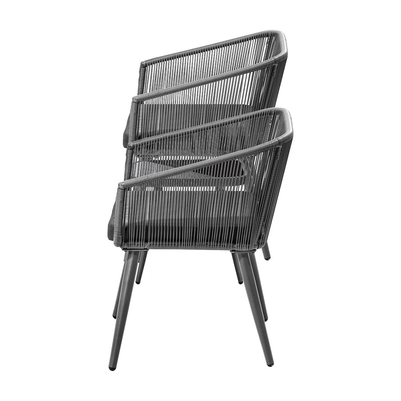 Livsip Outdoor Furniture Set Chairs&Side Table 3PCS