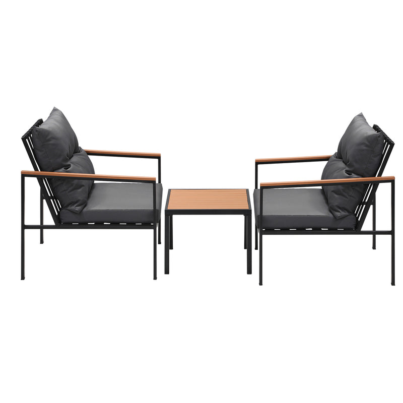 Livsip 3PCS Outdoor Set Armchairs&Table with Cushions