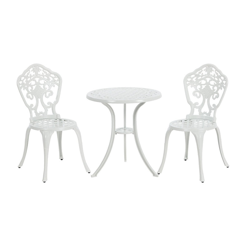 Livsip 3 Piece Outdoor Patio Set Garden Furniture White