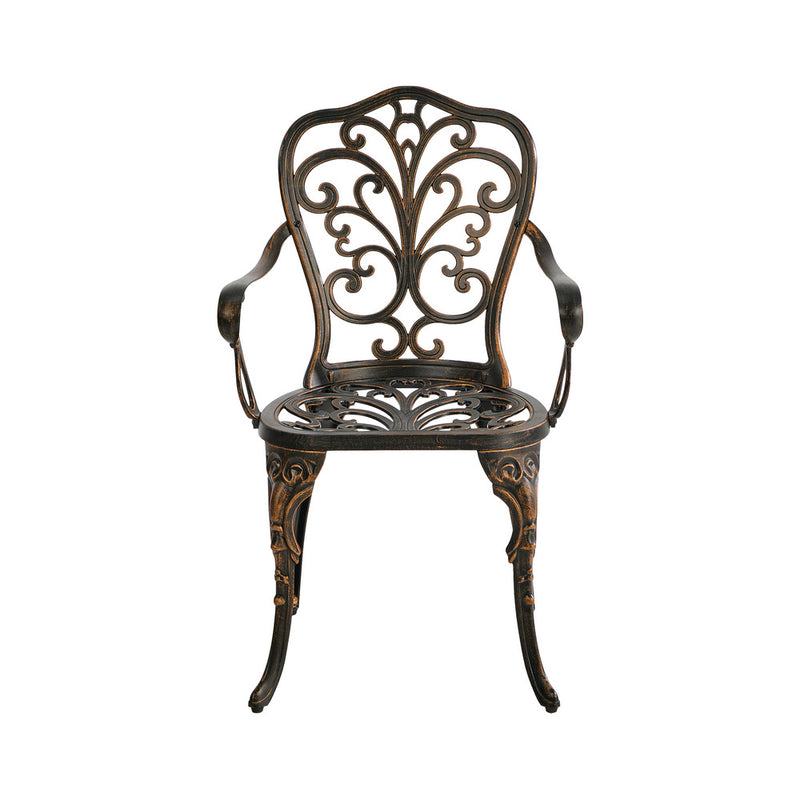Livsip 2PCS Outdoor Garden Patio Chairs Cast Aluminium Butterfly