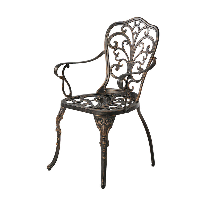Livsip 2PCS Outdoor Garden Patio Chairs Cast Aluminium Butterfly