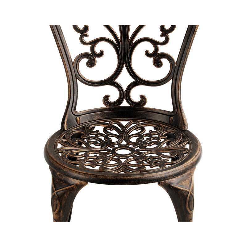 Livsip Outdoor Patio Set Chairs&Table 3PCS Bronze