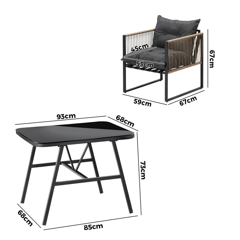 Livsip Outdoor Dining Set Patio Table Chairs Set