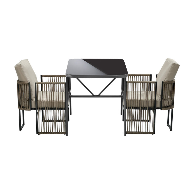 Livsip 5 Pieces Outdoor Patio Set Table Chair Set