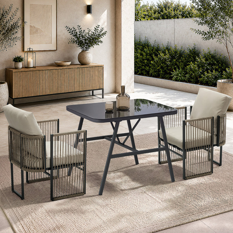Livsip 5 Pieces Outdoor Patio Set Table Chair Set