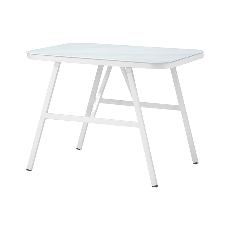 Livsip Outdoor Dining Table Patio Indoor White Marble-style